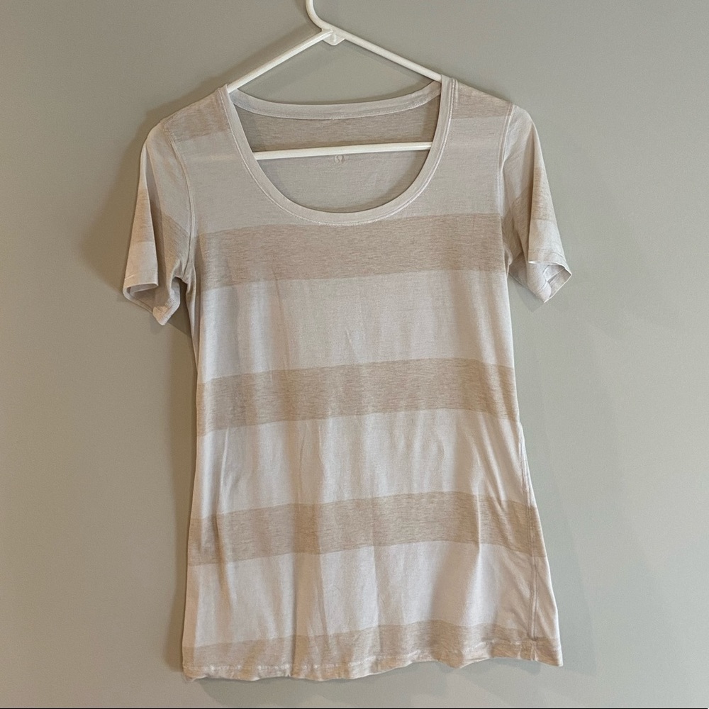 Lululemon short sleeve striped shirt